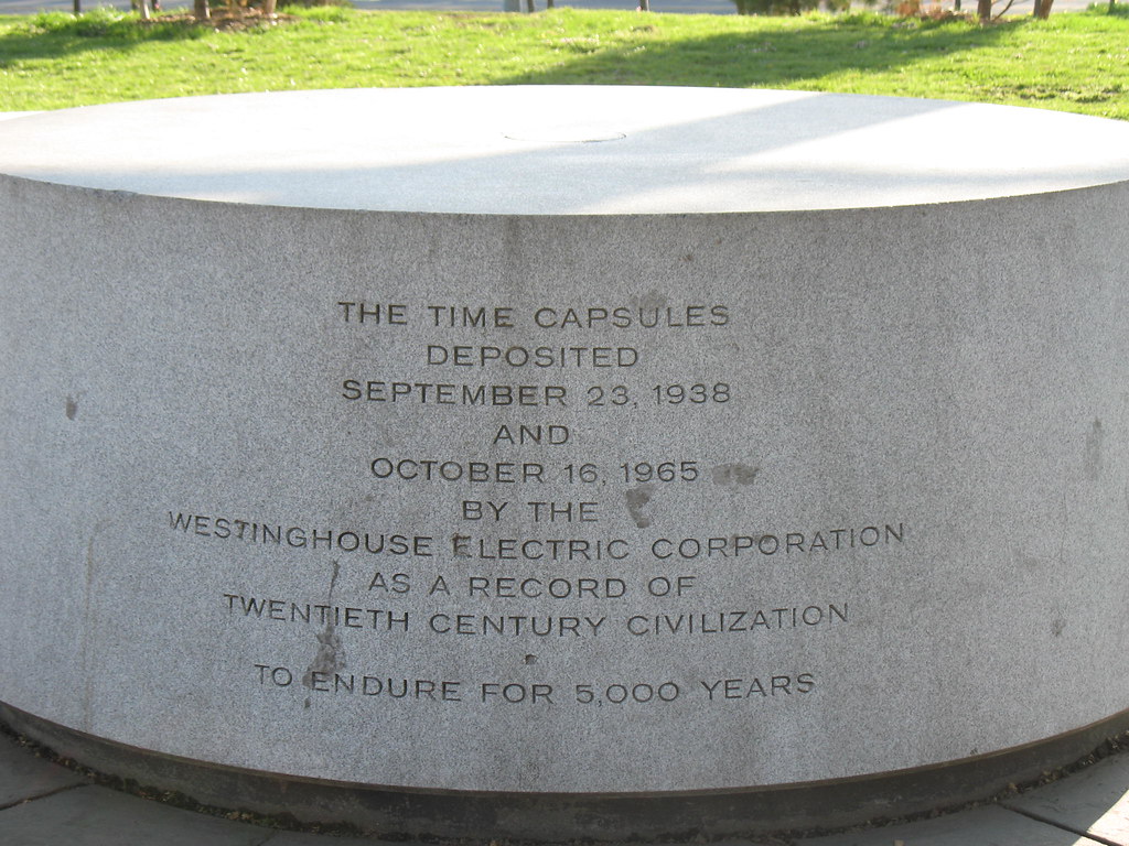 An image of a time capsule which records 20th century civilisation